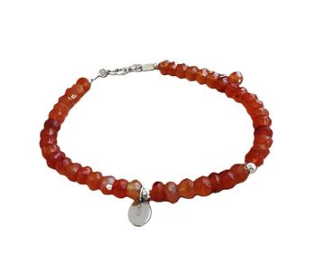 Karneol armband silver