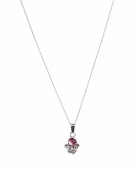 Halsband med rosa Safir silver