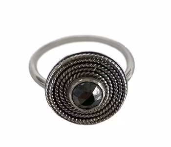 Pyrit ring 925 silver