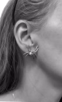Örhängen stora spindlar silver
