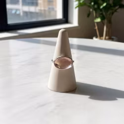 Rosenkvarts ring silver