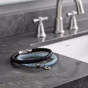 Armband set läder och stenar