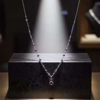 Ametist halsband 925 silver