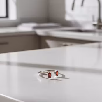 Silverring Hessonit Granat