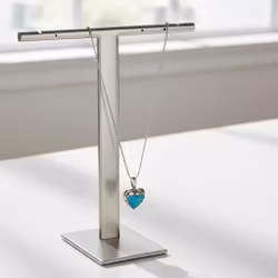 Silverhalsband med Turkos hjärta