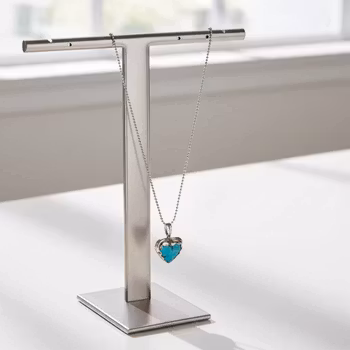 Silverhalsband med Turkos hjärta