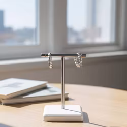 Tjocka tvistade silverörhängen