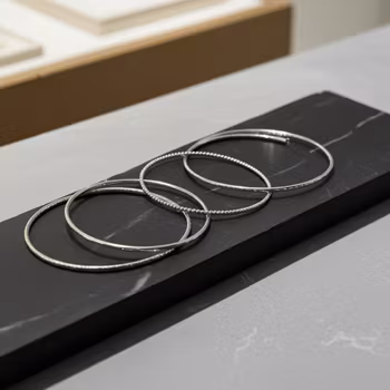 Flerpack stela armringar silver