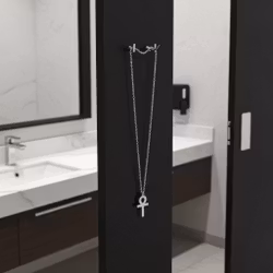 Herrhalsband Ankh kors silver