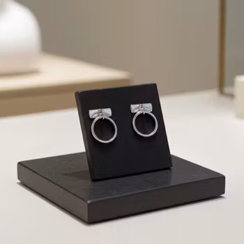 Stiftörhängen silver