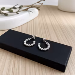 Tjocka kulörhängen silver