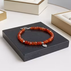 Karneol armband silver