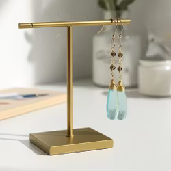 Turkosa Kalcedon örhängen guld