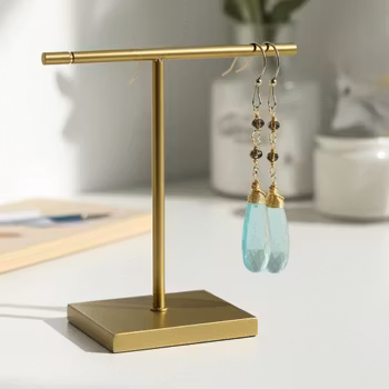 Turkosa Kalcedon örhängen guld