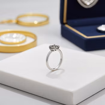 Rå Pyrit ring silver