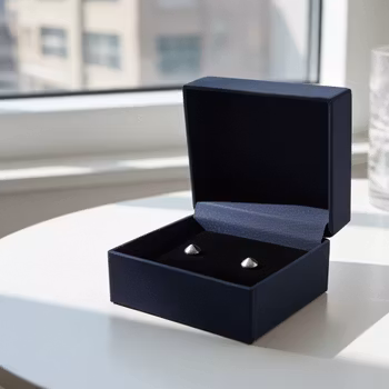 Silverörhängen nitar herr