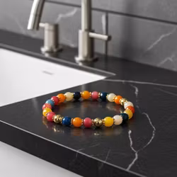 Färgglatt herrarmband Agat stenar