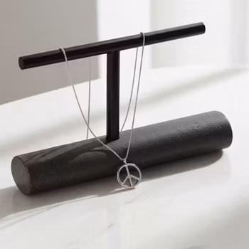 Halsband Peace symbol silver