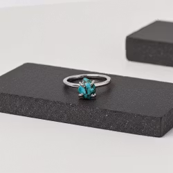 Ring med turkos nugget silver