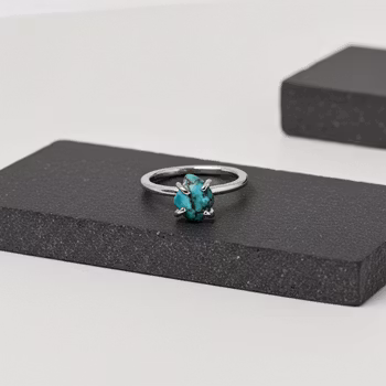 Ring med turkos nugget silver
