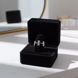 Ring med blommor silver