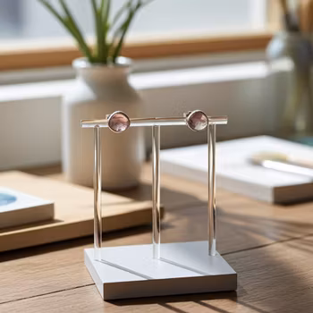 Rosa Turmalin örhängen silver