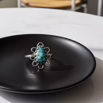 Turkos ring 925 silver