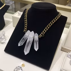 Statementhalsband med råa Bergskristaller