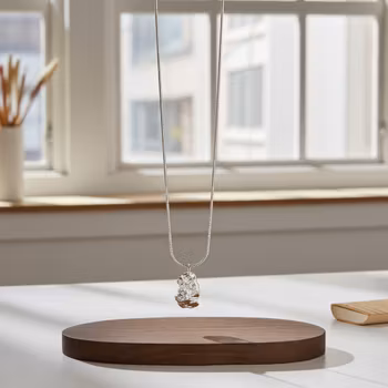 Rustikt silverhalsband