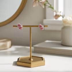 Silverörhängen rå Turmalin