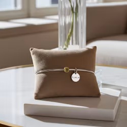 Lemon kvarts kristall armband silver