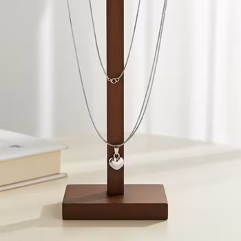 Silverhalsband hjärta