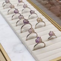 Silverring rå Ametrin sten