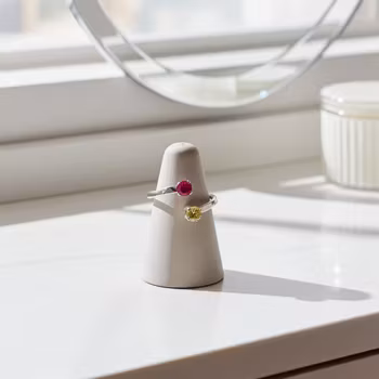 Öppen silverring Cubic Zirconia