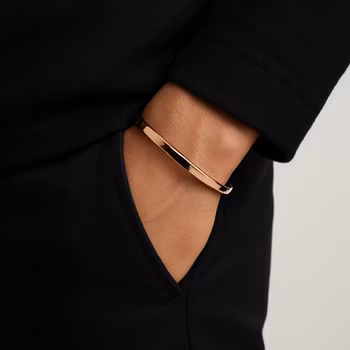 Brett Cuff armband i koppar herr