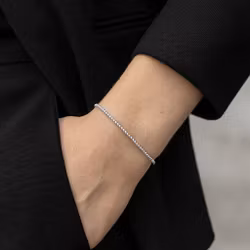 Stelt kularmband silver