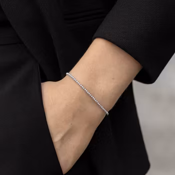 Stelt kularmband silver