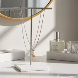 Rå Citrin halsband silver