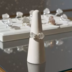 Grön rå Ametist Prasiolit ring