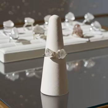 Grön rå Ametist Prasiolit ring