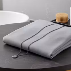 Silverhalsband med rund bricka herr