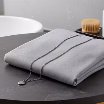 Silverhalsband med rund bricka herr