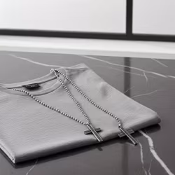 Kors halsband silver herr