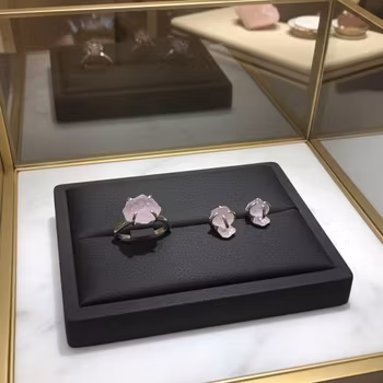 Rosenkvarts smycken set