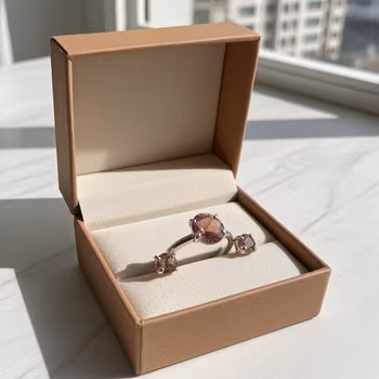 Smyckeset rosa Turmalin