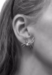 Örhängen stora spindlar silver