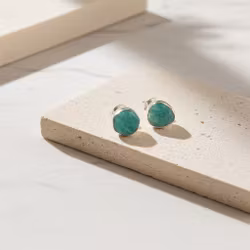 Rå Amazonit örhängen silver