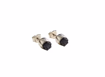 Blå rå safir örhängen silver