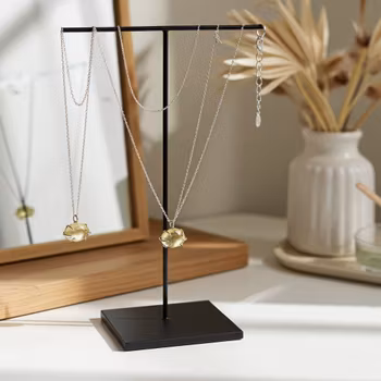 Halsband gul Lemon kvarts kristall silver