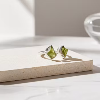 Rå Peridot ring silver